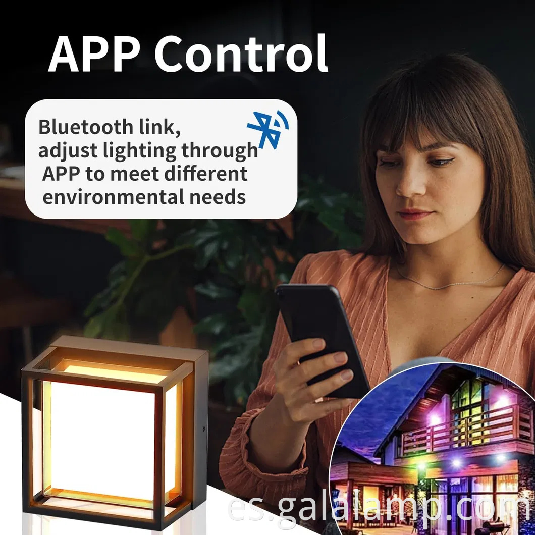 Luz de pared al aire libre inteligente de estilo graffiti moderno para espacios únicos